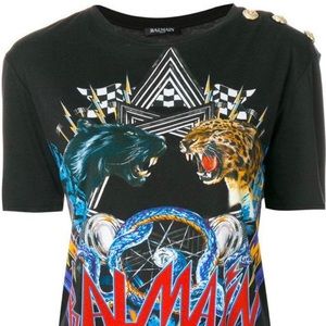 Very rare balmain paris jaguar print with 3-Button Metallic. French size 38